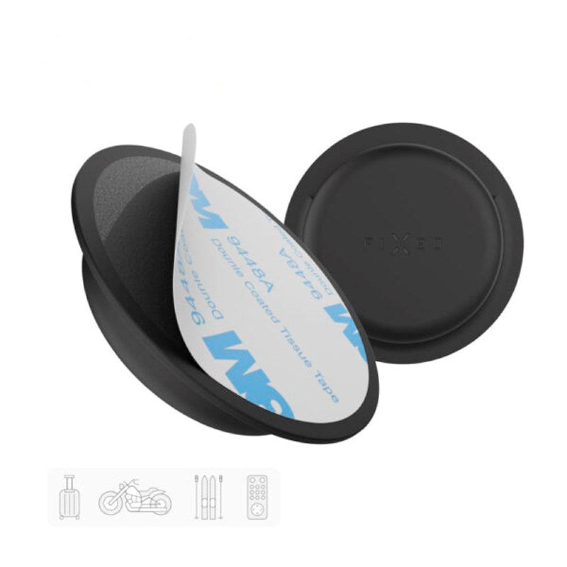 Fixed Silikon Sticker Deksel til Apple AirTag 1. & 2. Gen. - 2 stk - Svart
