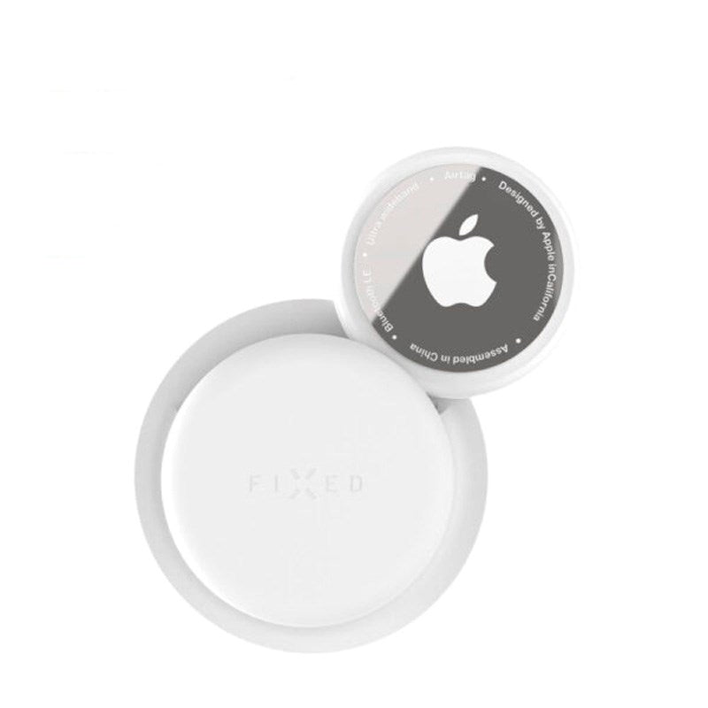 Fixed Silikon Sticker Deksel til Apple AirTag 1. & 2. Gen. - 2 stk - Hvit