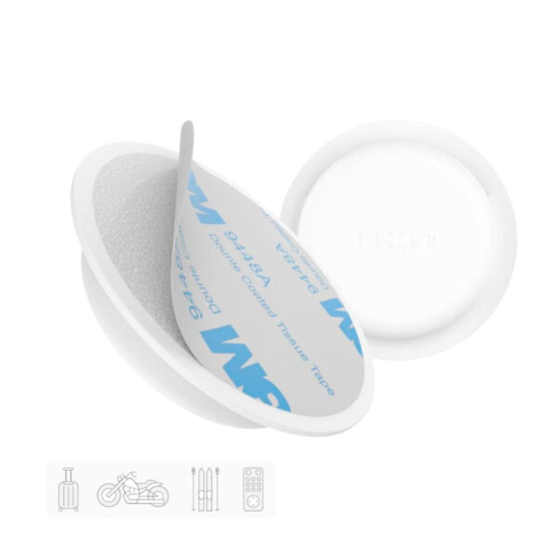 Fixed Silikon Sticker Deksel til Apple AirTag 1. & 2. Gen. - 2 stk - Hvit