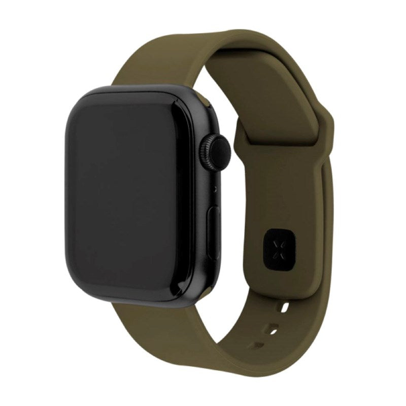 Apple Watch (42 / 44 / SE / 45 / 46mm) Fixed Sporty Silikon Rem Sett - Grønn