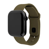 Apple Watch (42 / 44 / SE / 45 / 46mm) Fixed Sporty Silikon Rem Sett - Grønn