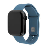 Apple Watch (42 / 44 / SE / 45 / 46 / 49mm) Fixed Sporty Silikon Rem Sett - Lys Blå