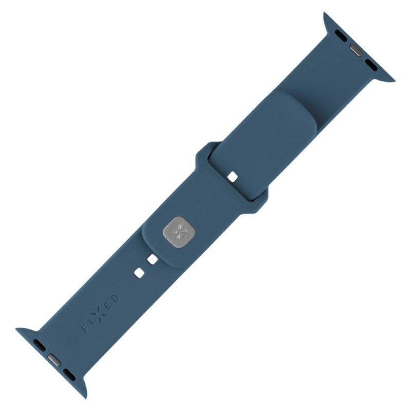 Apple Watch (42 / 44 / SE / 45 / 46 / 49mm) Fixed Sporty Silikon Rem Sett - Lys Blå