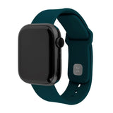 Apple Watch (42 / 44 / SE / 45 / 46mm) Fixed Sporty Silikon Rem Sett - Mørkegrønn