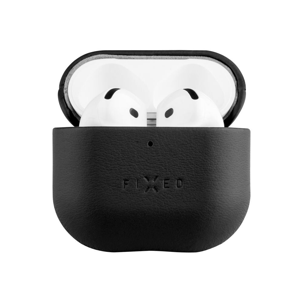 Fixed Apple AirPods (4. gen.) Ekte Skinn Deksel - Svart