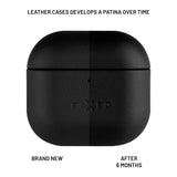 Fixed Apple AirPods (4. gen.) Ekte Skinn Deksel - Svart
