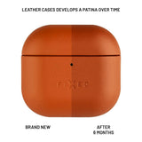 Fixed Apple AirPods (4. gen.) Ekte Skinn Deksel - Brun