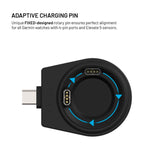 Fixed 3-i-1 Trådløs Lader for Garmin Smartwatch - Svart
