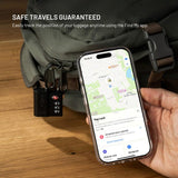 Fixed GPS & Bluetooth-Sporing - TSA-Godkjent Hengelås - Apple Find My Kompatibel - Svart
