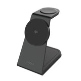 Fast 3-i-1 Trådløs Ladestasjon 15W - Smartphone / Apple Watch / AirPods - Svart