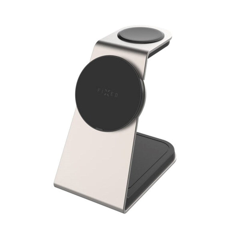 Fast 3-i-1 Trådløs Ladestasjon 15W - Smartphone / Apple Watch / AirPods - Titanium