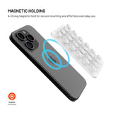 Fixed MagMate Mobilholder - Silikon Sugekopp - MagSafe Kompatibel - Hvit