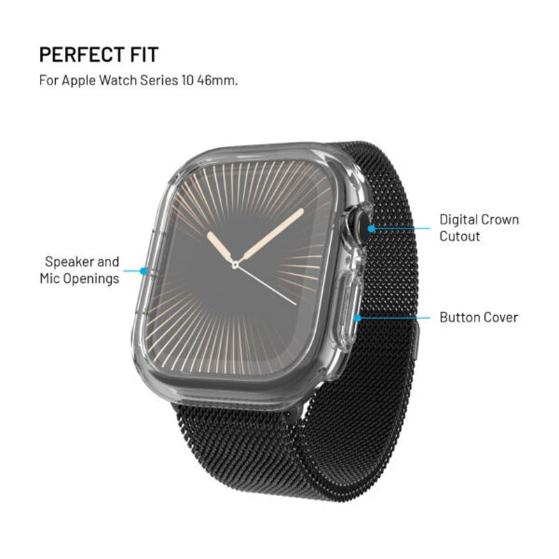 Apple Watch 11 / 10 (46mm) Fixed Deksel med Innebygd Skjermbeskytter - Gjennomsiktig