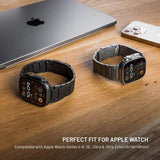 Fixed Apple Watch (42/44/SE/45/46/49) Titanium Rem- Svart