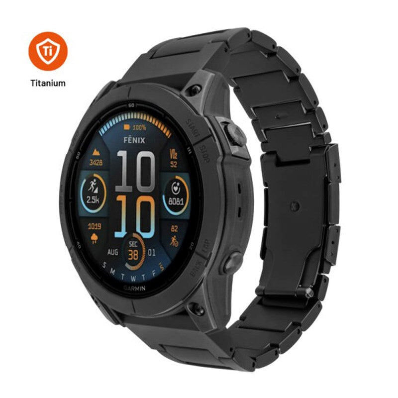 Fixed Universal Garmin 26mm QuickFit Titanium Rem- Svart
