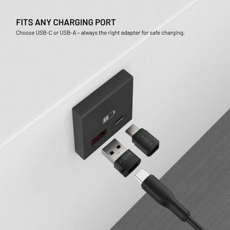 Fixed 240W Datablokker 2-i-1 USB-A & USB-C - Svart