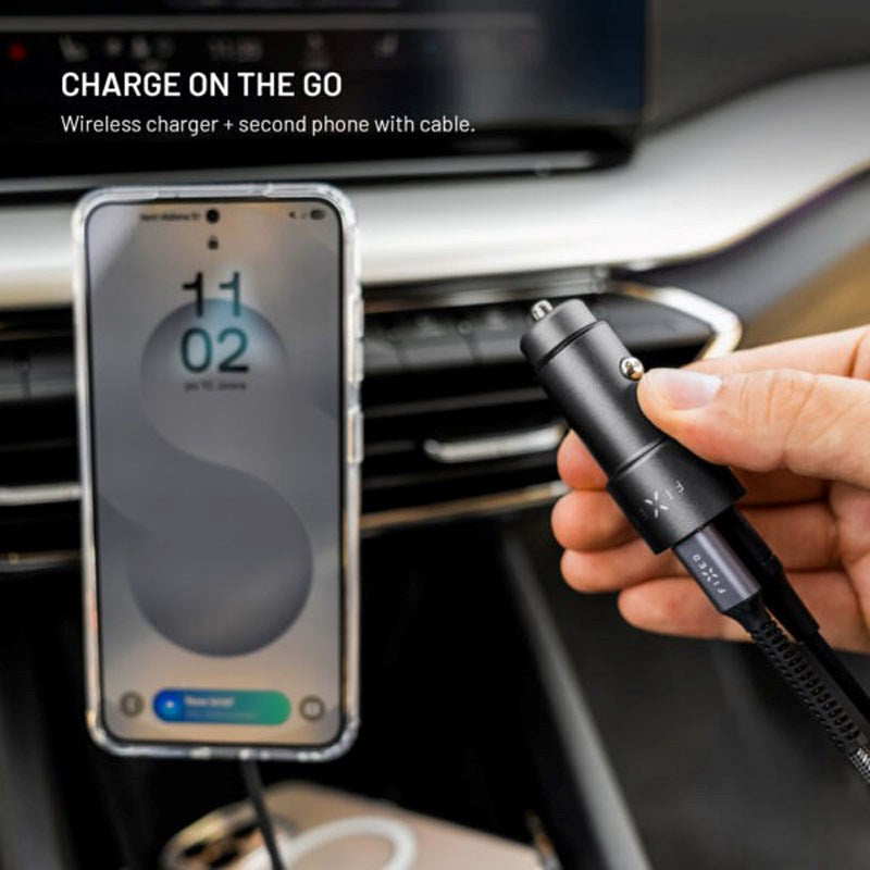 Fixed Billader 65W med 2 x USB-C - Svart