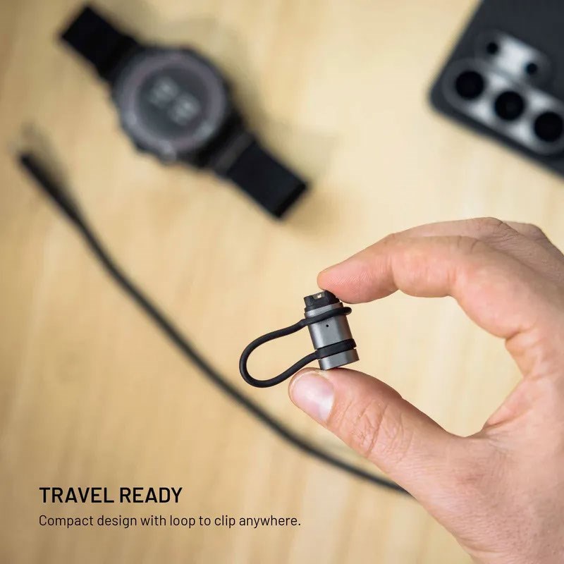 Fixed USB-C-Kabel for Garmin Smartklokke Adapter – Svart
