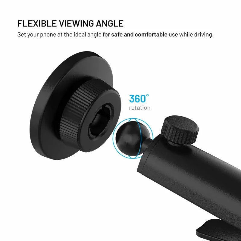 Fixed MagCircle XL Mobilholder til Dashbord / Frontrute - MagSafe Kompatibel - Svart