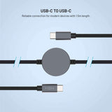 Fixed USB-C Ladekabel til Apple Watch & Samsung Galaxy Watch - 1.5m - Svart