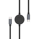 Fixed USB-C Ladekabel til Apple Watch & Samsung Galaxy Watch - 1.5m - Svart