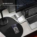 Fixed 5-i-1 USB-C Multiport med 3 x USB-C 1 x USB-A 1 x HDMI - Sølv