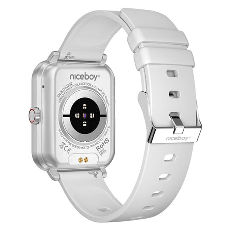 Niceboy WATCH Lite 4 - Smartklokke med Helsesporing & Samtalefunksjon - Silver