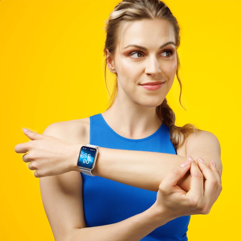 Niceboy WATCH Lite 4 - Smartklokke med Helsesporing & Samtalefunksjon - Silver