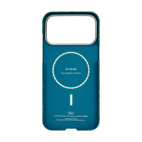 iPhone 17 Pro PITAKA Edge Monogram Deksel – MagSafe Kompatibelt – Gull / Grønn