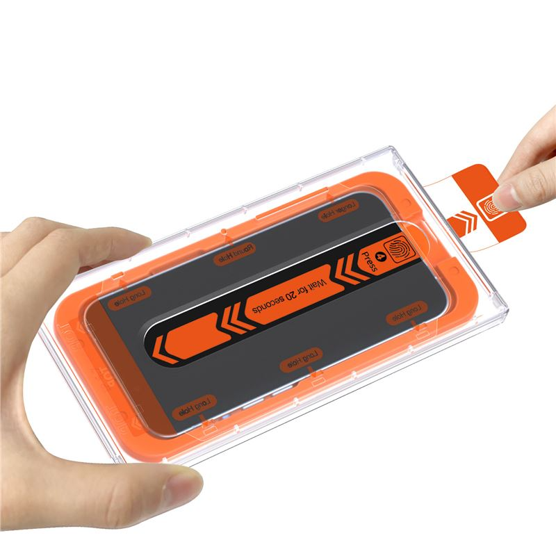iPhone 15 Pro Mobile Origin Orange Screen Guard Beskyttelsesglass - 2 stk. - Gjennomsiktig