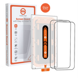 iPhone 15 Pro Mobile Origin Orange Screen Guard Beskyttelsesglass - 2 stk. - Gjennomsiktig