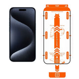 iPhone 15 Pro Max Mobile Origin Beskyttelsesglass - Case Friendly - 2 Pack - Svart Kant