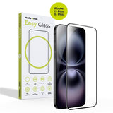 iPhone 15 Plus / 16 Plus Mobile Origin EasyGlass Skjermbeskytter - Gjennomsiktig / Svart Kant