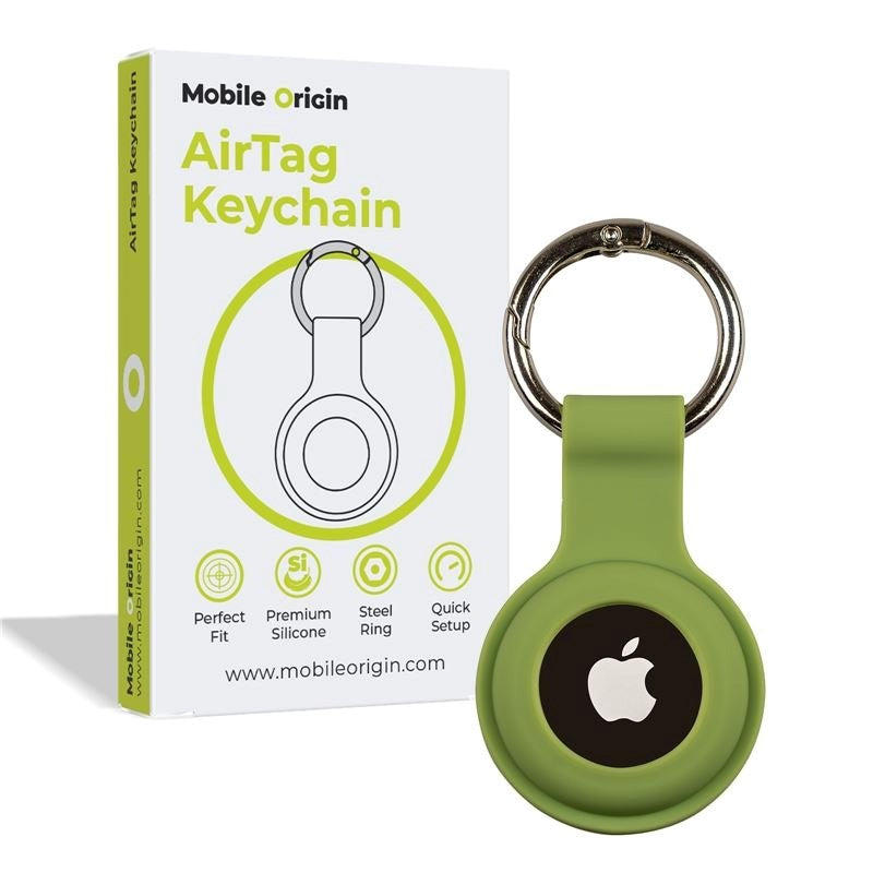 Mobile Origin AirTag 1. & 2. Gen. Nøkkelring - Grønn