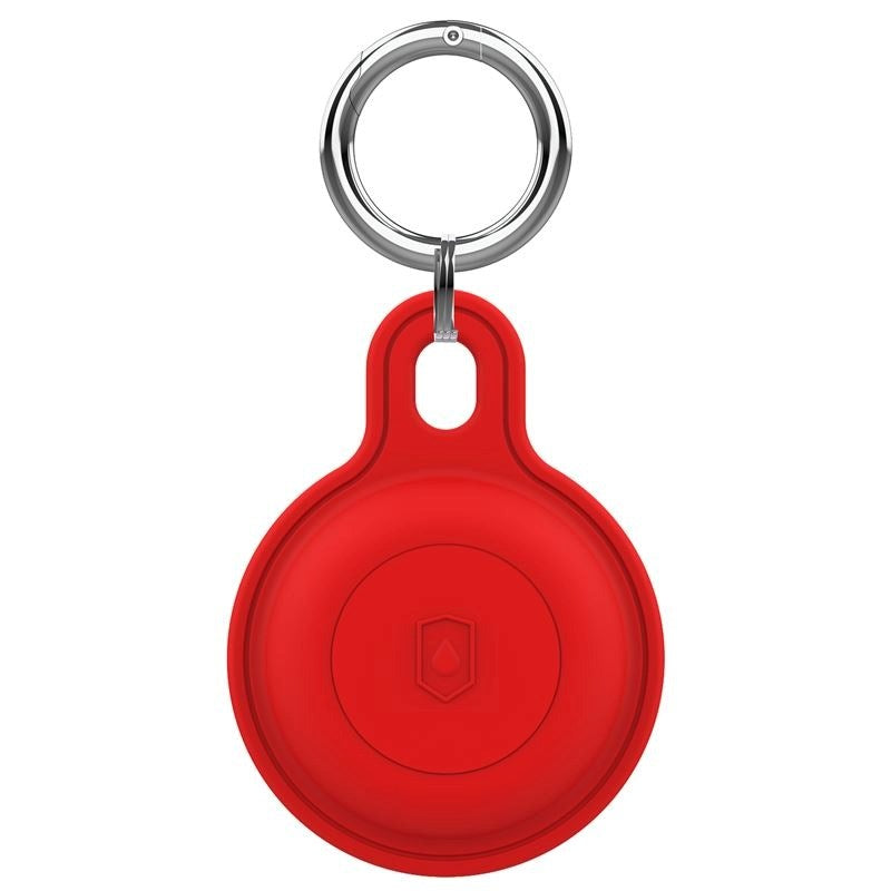 Mobile Origin Silikon AirTag 1. & 2. Gen. Holder med Nøkkelring - Rød