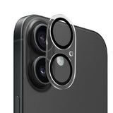 iPhone 16 / 16 Plus Mobile Origin Herdet Glass Kameralinsebeskyttelse - Gjennomsiktig / Svart Kant
