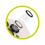 iPhone 16 Pro / 16 Pro Max Mobile Origin Easy Lens Guard -Kameralinsebeskytter - Svart