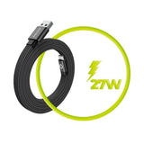 Mobile Origin Flatt Magnetisk USB-A til USB-C Kabel - 1m - Svart