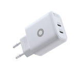 Mobile Origin GaN 65W Vegglader med 2 x USB-C - Hvit
