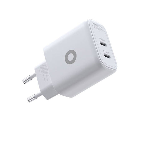 Mobile Origin GaN 65W Vegglader med 2 x USB-C - Hvit