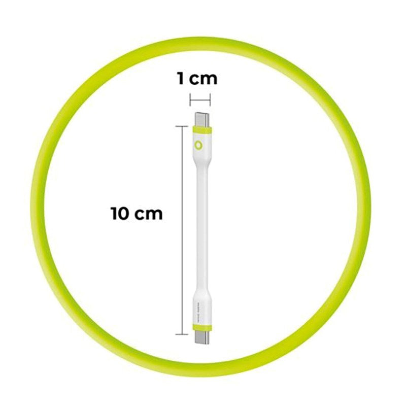 Mobile Origin 60W USB-C til USB-C Kabel 10 cm - Hvit
