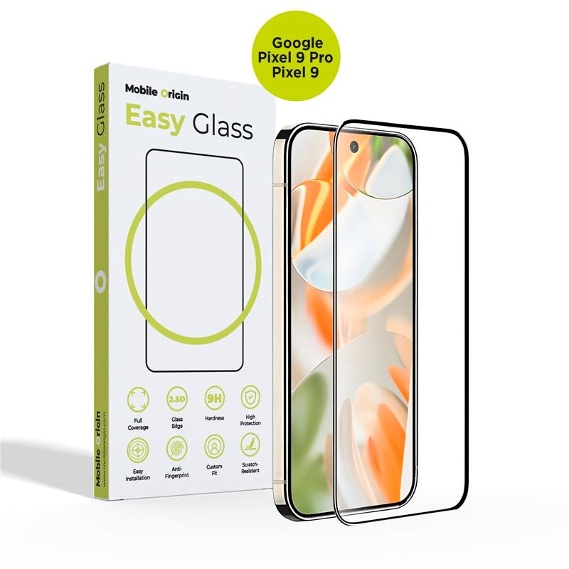 Google Pixel 9 / 9 Pro Mobile Origin EasyGlass Skjermbeskyttelsesglass - Gjennomsiktig