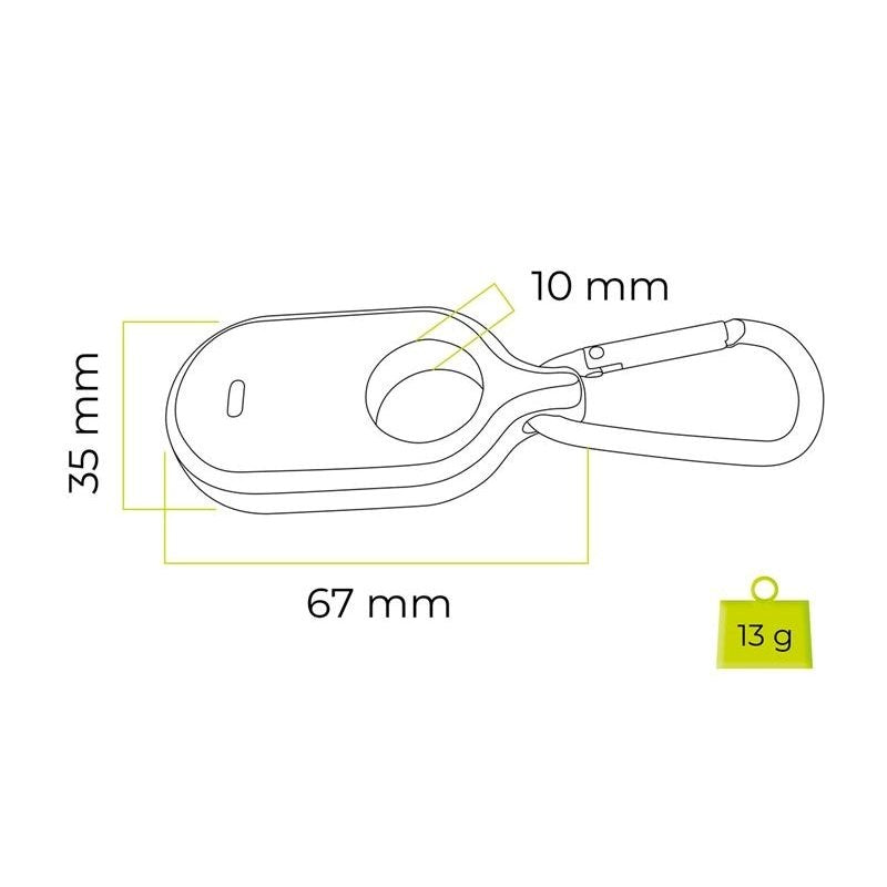 Mobile Origin Samsung Galaxy SmartTag2 Silikon Deksel med Karabinkrok - Hvit