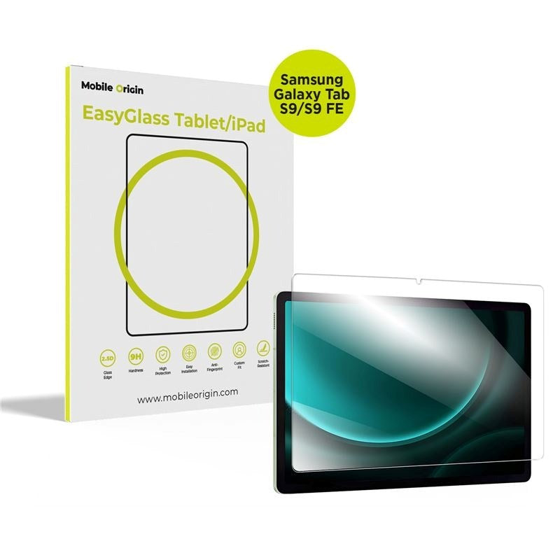 Samsung Galaxy Tab S9 / S9 FE Mobil Origin EasyGlass Skjermbeskytter - Gjennomsiktig