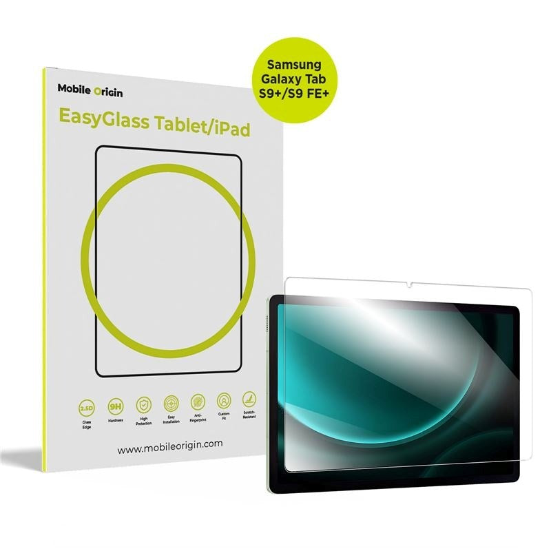 Samsung Galaxy Tab S9+ (Plus) / S9 FE+ (Plus) Mobil Origin EasyGlass Skjermbeskytter - Gjennomsiktig