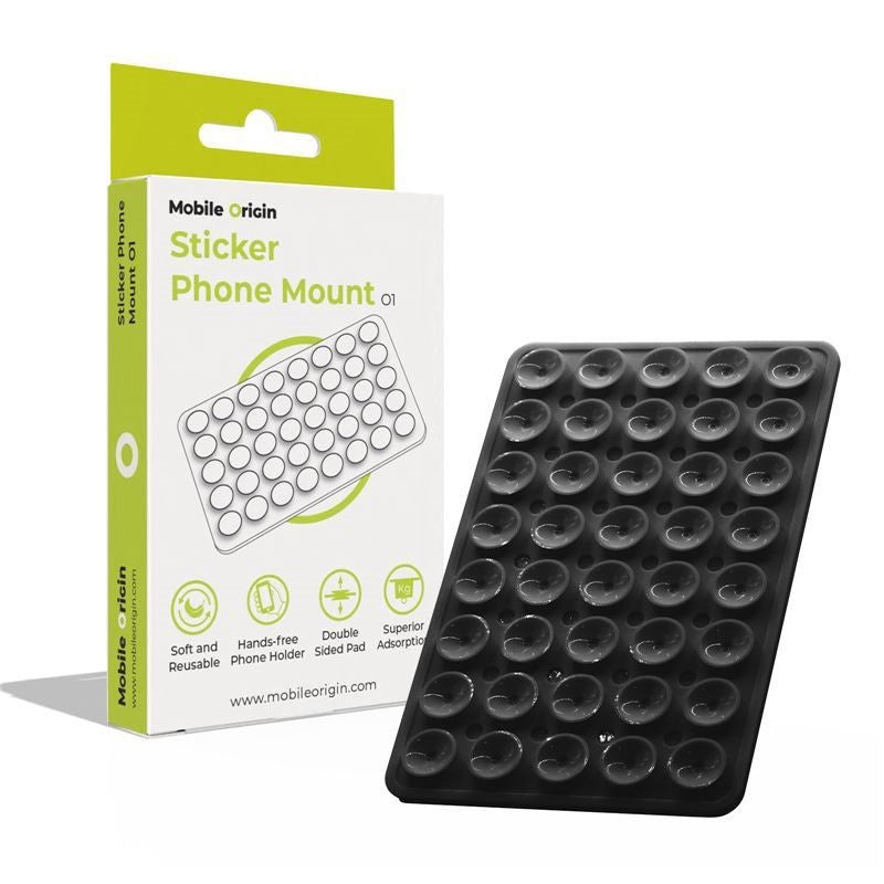 Mobile Origin Silikon Sugekop Mobilholder - Svart
