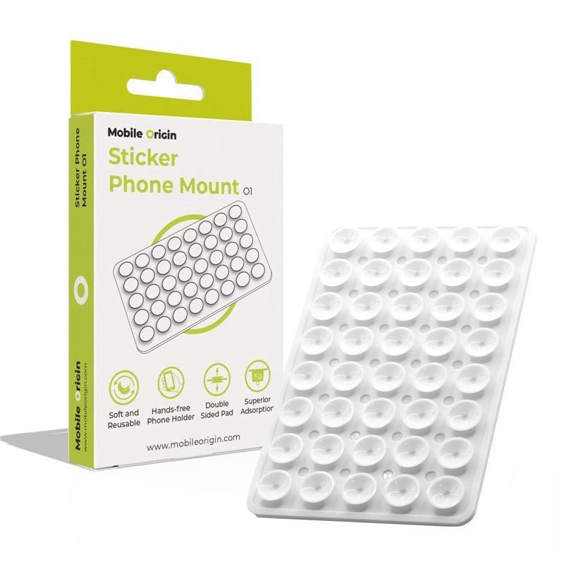 Mobile Origin Silikon Sugekop Mobilholder - Hvit