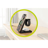 Mobile Origin 3-i-1 Qi2 Sammenleggbar Trådløs Lader for Telefon & Apple Watch & Øretelefoner – Sølv