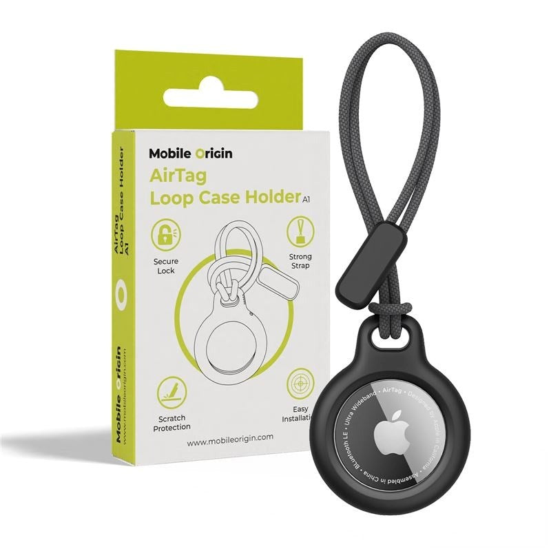 Mobile Origin AirTag 1. & 2. Gen. Loop Deksel - Svart