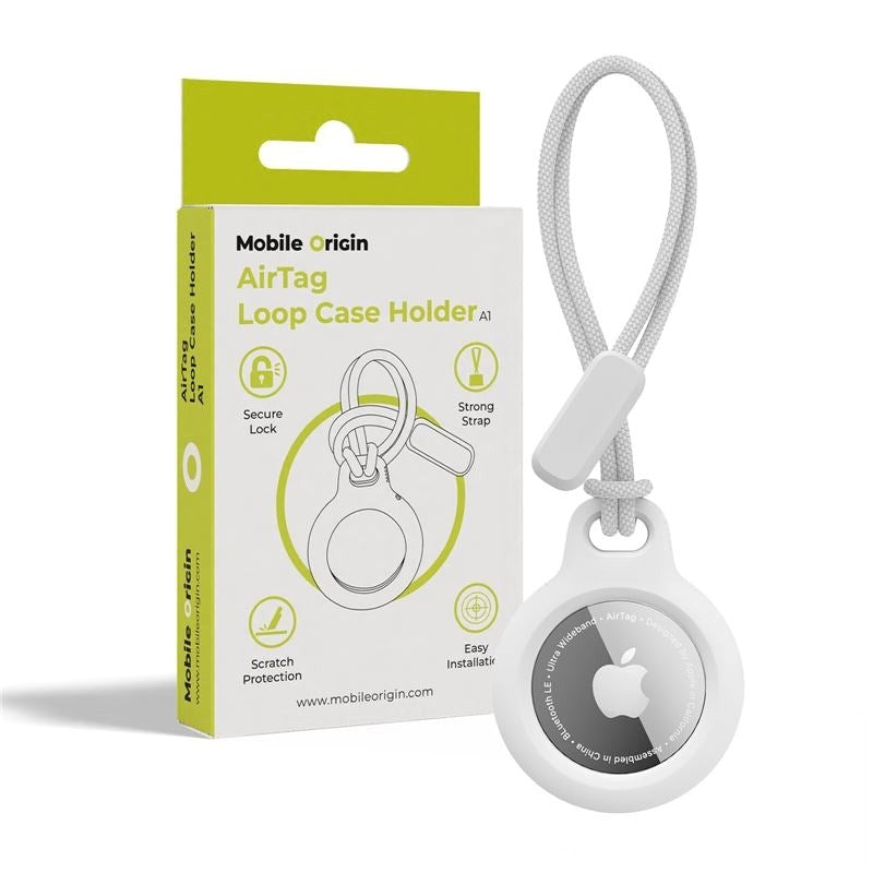 Mobile Origin AirTag 1. & 2. Gen. Loop Deksel - Hvit